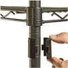 A Picture of product ALE-SW503618BA Alera® Black Anthracite Wire Shelving Kit Starter Four-Shelf, 36w x 18d 72h,