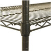A Picture of product ALE-SW503618BA Alera® Black Anthracite Wire Shelving Kit Starter Four-Shelf, 36w x 18d 72h,