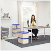 A Picture of product FEL-86101 Bankers Box® Latch Lid Storage Bin 22.38" x 14.19" 10.63", Clear/Blue