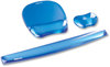 A Picture of product FEL-91137 Fellowes® Gel Crystals™ Wrist Supports Keyboard Rest, 18.5 x 2.25, Blue