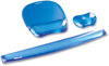 A Picture of product FEL-91141 Fellowes® Gel Crystals™ Wrist Supports Mouse Pad with Rest, 7.87 x 9.18, Blue