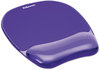 A Picture of product FEL-91441 Fellowes® Gel Crystals™ Wrist Supports Mouse Pad with Rest, 7.87 x 9.18, Purple