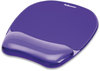 A Picture of product FEL-91441 Fellowes® Gel Crystals™ Wrist Supports Mouse Pad with Rest, 7.87 x 9.18, Purple