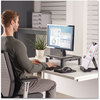 A Picture of product FEL-9169301 Fellowes® Standard Monitor Riser 13.38" x 13.63" 2" to 4", Graphite, Supports 60 lbs