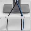 A Picture of product FEL-91712 Fellowes® Standard Monitor Riser For 21" Monitors, 13.38" x 13.63" 2" to 4", Platinum/Graphite, Supports 60 lbs