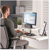 A Picture of product FEL-91712 Fellowes® Standard Monitor Riser For 21" Monitors, 13.38" x 13.63" 2" to 4", Platinum/Graphite, Supports 60 lbs