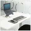 A Picture of product FEL-91741 Fellowes® Gel Wrist Supports Mouse Pad with Rest, 6.25 x 10.12, Graphite/Platinum
