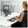 A Picture of product FEL-91741 Fellowes® Gel Wrist Supports Mouse Pad with Rest, 6.25 x 10.12, Graphite/Platinum