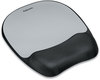 A Picture of product FEL-9175801 Fellowes® Memory Foam Wrist Rest Mouse Pad with 7.93 x 9.25, Black/Silver