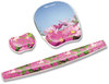 A Picture of product FEL-9179001 Fellowes® Photo Gel Supports with Microban® Protection Mouse Pad Wrist Rest 9.25 x 7.87, Pink Flowers Design