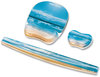 A Picture of product FEL-9179301 Fellowes® Photo Gel Supports with Microban® Protection Mouse Pad Wrist Rest 7.87 x 9.25, Sandy Beach Design