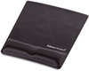 A Picture of product FEL-9181201 Fellowes® Palm and Wrist Supports with Microban® Protection Ergonomic Memory Foam Support Attached Mouse Pad, 8.25 x 9.87, Black