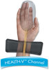A Picture of product FEL-9181201 Fellowes® Palm and Wrist Supports with Microban® Protection Ergonomic Memory Foam Support Attached Mouse Pad, 8.25 x 9.87, Black