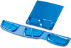 A Picture of product FEL-9182201 Fellowes® Palm and Wrist Supports with Microban® Protection Gel Support Attached Mouse Pad, 8.25 x 9.87, Blue