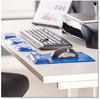 A Picture of product FEL-9183101 Fellowes® Palm and Wrist Supports with Microban® Protection Gel Keyboard Support, 18.25 x 3.37, Blue