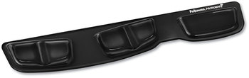 Fellowes® Palm and Wrist Supports with Microban® Protection Gel Keyboard Support, 18.25 x 3.37, Black