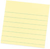 A Picture of product MMM-67512SSCP Post-it® Notes Super Sticky Ruled Pads in Cabinet Pack. 4 X 4 in. Canary Yellow. 90 sheets/pad, 12 pads/pack.