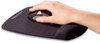 A Picture of product FEL-9252001 Fellowes® PlushTouch™ Wrist Rest with FoamFusion™ Technology Mouse Pad 7.25 x 9.37, Black