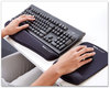 A Picture of product FEL-9252001 Fellowes® PlushTouch™ Wrist Rest with FoamFusion™ Technology Mouse Pad 7.25 x 9.37, Black