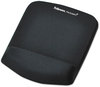 A Picture of product FEL-9252001 Fellowes® PlushTouch™ Wrist Rest with FoamFusion™ Technology Mouse Pad 7.25 x 9.37, Black