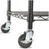 A Picture of product ALE-SW604818BL Alera® NSF Certified 4-Shelf Wire Shelving Kit with Casters 48w x 18d 72h, Black