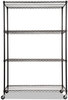 A Picture of product ALE-SW604818BL Alera® NSF Certified 4-Shelf Wire Shelving Kit with Casters 48w x 18d 72h, Black
