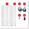 A Picture of product ALE-SW653618SR Alera® 5-Shelf Wire Shelving Kit with Casters & Shelf Liners and 36w x 18d 72h, Silver