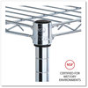 A Picture of product ALE-SW653618SR Alera® 5-Shelf Wire Shelving Kit with Casters & Shelf Liners and 36w x 18d 72h, Silver