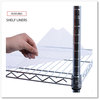 A Picture of product ALE-SW653618SR Alera® 5-Shelf Wire Shelving Kit with Casters & Shelf Liners and 36w x 18d 72h, Silver