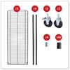 A Picture of product ALE-SW654818BA Alera® 5-Shelf Wire Shelving Kit with Casters & Shelf Liners and 48w x 18d 72h, Black Anthracite