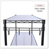 A Picture of product ALE-SW654818BA Alera® 5-Shelf Wire Shelving Kit with Casters & Shelf Liners and 48w x 18d 72h, Black Anthracite