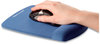 A Picture of product FEL-9287301 Fellowes® PlushTouch™ Wrist Rest with FoamFusion™ Technology Mouse Pad 7.25 x 9.37, Blue