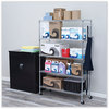 A Picture of product ALE-SW654818SR Alera® 5-Shelf Wire Shelving Kit with Casters & Shelf Liners and 48w x 18d 72h, Silver