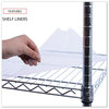 A Picture of product ALE-SW654818SR Alera® 5-Shelf Wire Shelving Kit with Casters & Shelf Liners and 48w x 18d 72h, Silver
