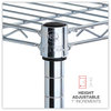 A Picture of product ALE-SW833614SR Alera® Light-Duty Residential Wire Shelving Kit Three-Shelf, 36w x 14d 36h, Silver