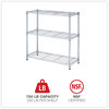 A Picture of product ALE-SW833614SR Alera® Light-Duty Residential Wire Shelving Kit Three-Shelf, 36w x 14d 36h, Silver