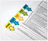 A Picture of product MMM-680HVSD Post-it® Flags Arrow in a Desk Grip Dispenser Page "Sign and Date", Bright Green, 200 Flags/Dispenser