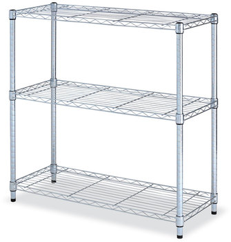 Alera® Light-Duty Residential Wire Shelving Kit Three-Shelf, 36w x 14d 36h, Silver