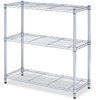 A Picture of product ALE-SW833614SR Alera® Light-Duty Residential Wire Shelving Kit Three-Shelf, 36w x 14d 36h, Silver