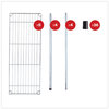 A Picture of product ALE-SW843614SR Alera® Light-Duty Residential Wire Shelving Kit Four-Shelf, 36w x 14d 54h, Silver
