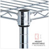 A Picture of product ALE-SW843614SR Alera® Light-Duty Residential Wire Shelving Kit Four-Shelf, 36w x 14d 54h, Silver
