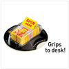 A Picture of product MMM-680HVSH Post-it® Flags Arrow in a Desk Grip Dispenser Page "Sign Here", Yellow, 200 Flags/Dispenser