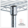 A Picture of product ALE-SW853614SR Alera® Light-Duty Residential Wire Shelving Kit Five-Shelf, 36w x 14d 72h, Silver