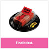 A Picture of product MMM-680HVSHR Post-it® Flags Arrow in a Desk Grip Dispenser High Volume Flag "Sign Here", Red, 200 Flags/Dispenser