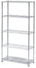 A Picture of product ALE-SW853614SR Alera® Light-Duty Residential Wire Shelving Kit Five-Shelf, 36w x 14d 72h, Silver