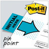 A Picture of product MMM-680IH2 Post-it® Flags Arrow Message 1" Page "Initial Here", Blue, 50 Dispensers/2 Dispensers/Pack
