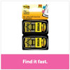 A Picture of product MMM-680NZ2 Post-it® Flags Arrow Message 1" Page "Notarize," Yellow, 50 Flags/Dispenser, 2 Dispensers/Pack