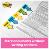 A Picture of product MMM-680SD2 Post-it® Flags Arrow Message 1" Page "Sign and Date", Green, 50 Flags/Dispenser, 2 Dispensers/Pack