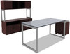 A Picture of product ALE-TT6030WG Alera® Reversible Laminate Table Top Rectangular, 59.38w x 29.5d, White/Gray