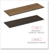 A Picture of product ALE-TT7224EW Alera® Reversible Laminate Table Top Rectangular, 71.5w x 23.63d, Espresso/Walnut